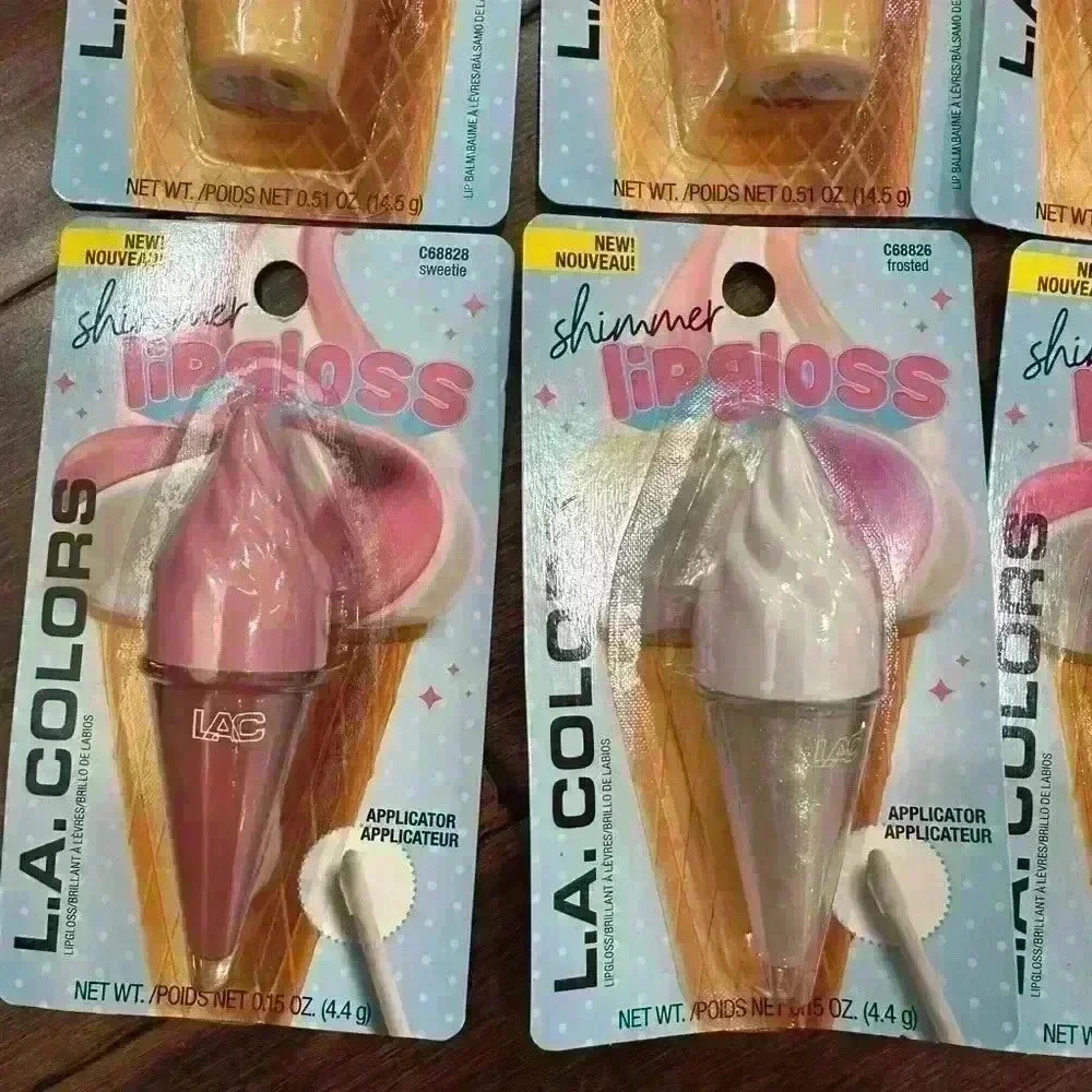 L.A. Colors ice cream and popsicle jelly gloss, lip balm and shimmer lip gloss